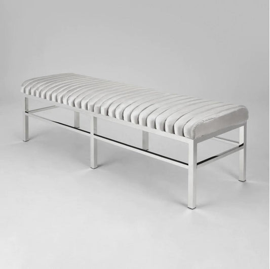 CHANNEL Accent Bench, Grey Velvet