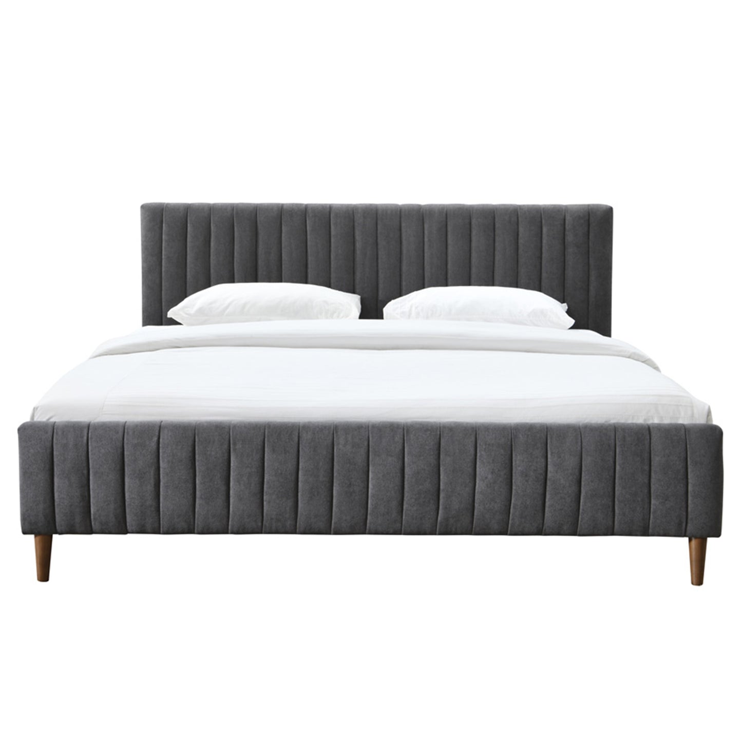 Hannah 78" King Platform Bed in Charcoal