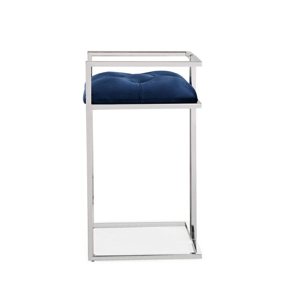 Counter Stool: Blue Velvet