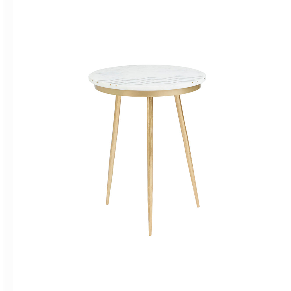 White Marbel End Table SET OF 2