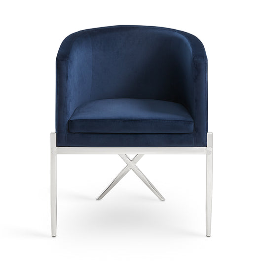 Deep Blue X Accent Chair