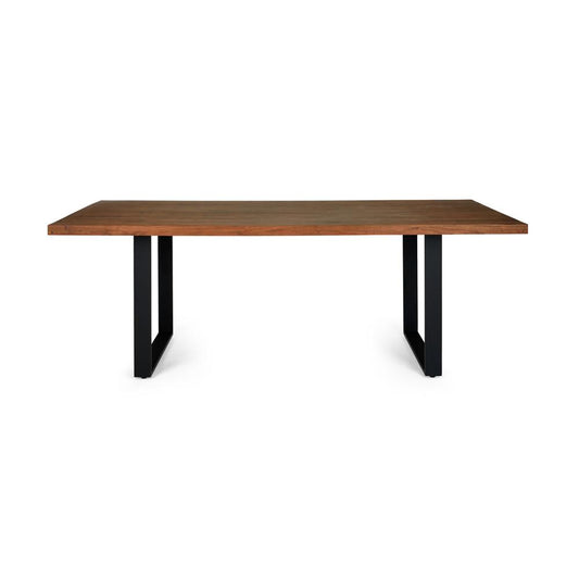 72"  WOOD TOP STRAIGHT EDGE FLIP TOP DINING TABLE