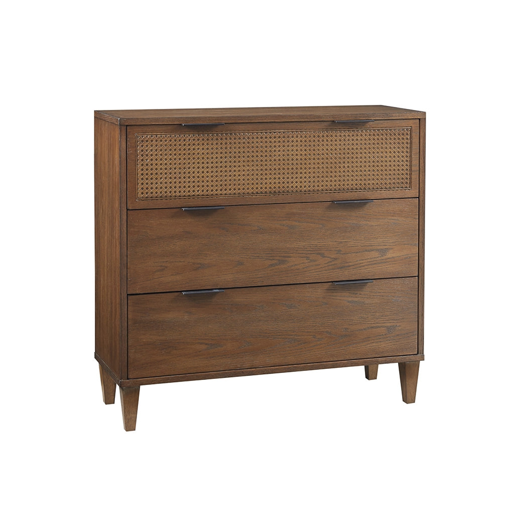 Cane 3-Drawer Accent Storage Chest, Natural