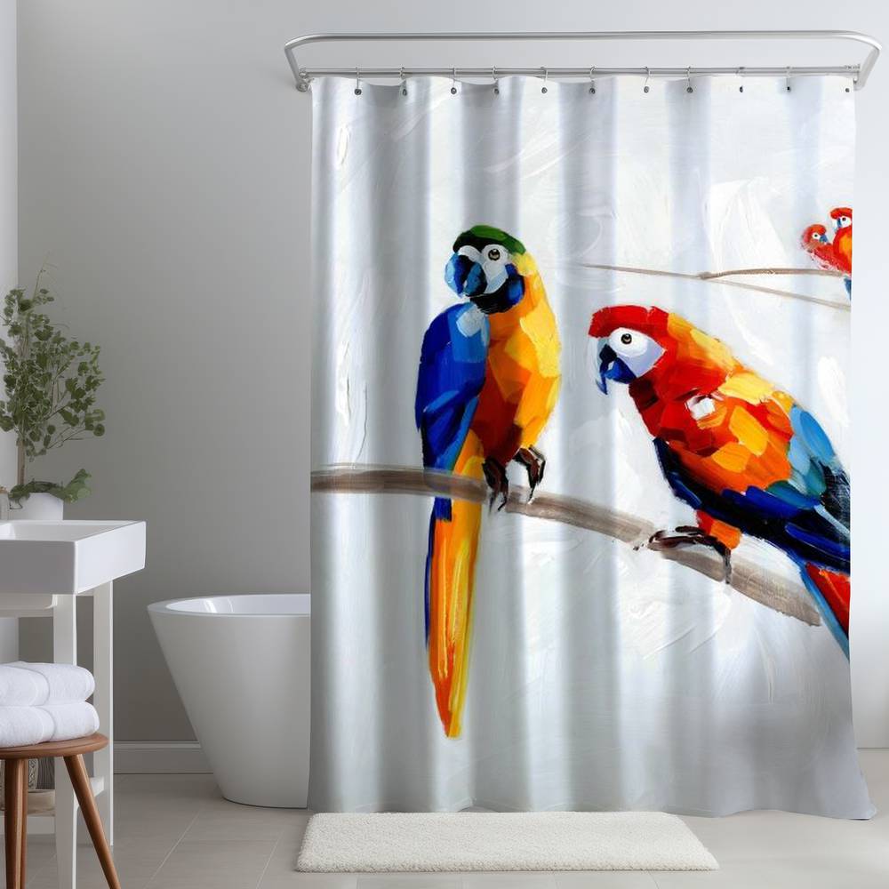 Parrots On A Branch | 71" X 74"