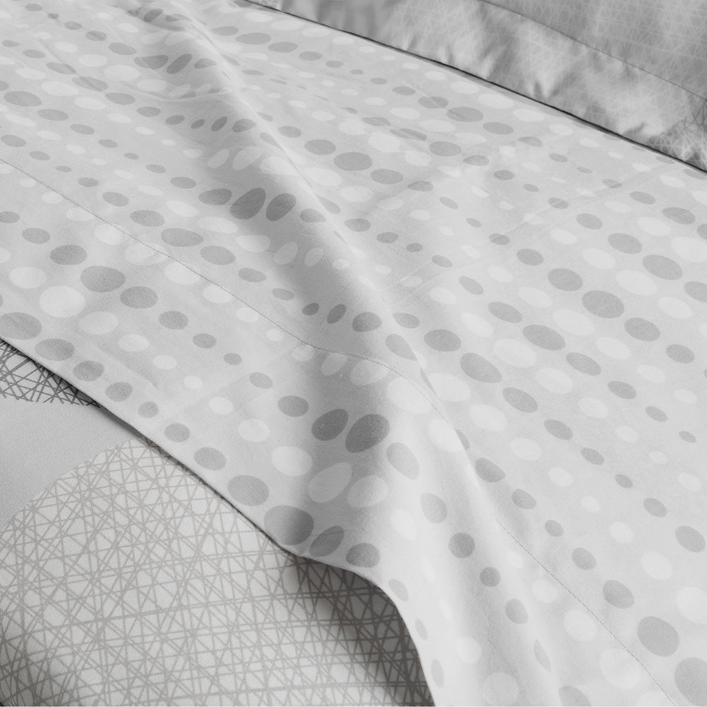 Linea Circles Complete Comforter & Sheet Set, Grey