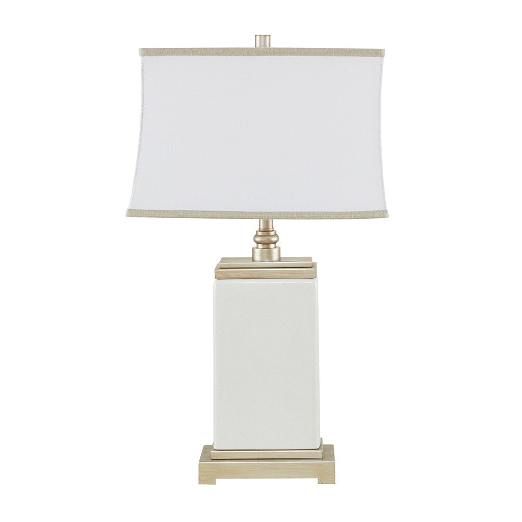 Ceramic White Base Farmhouse Table Lamp