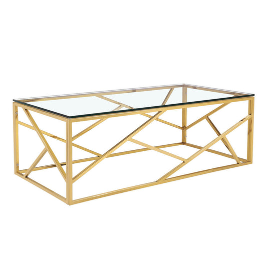 Gold Stainless Steel Coffee Table