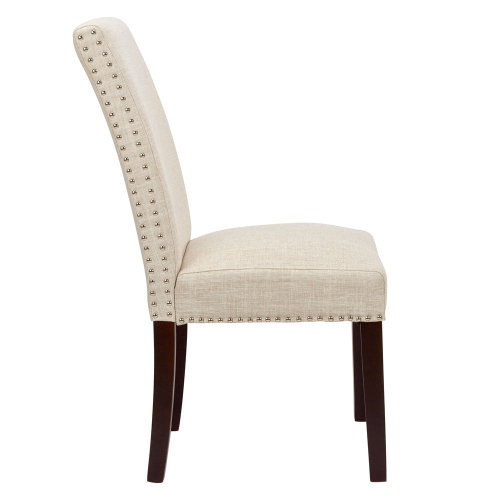 Dining Chair: Beige Fabric