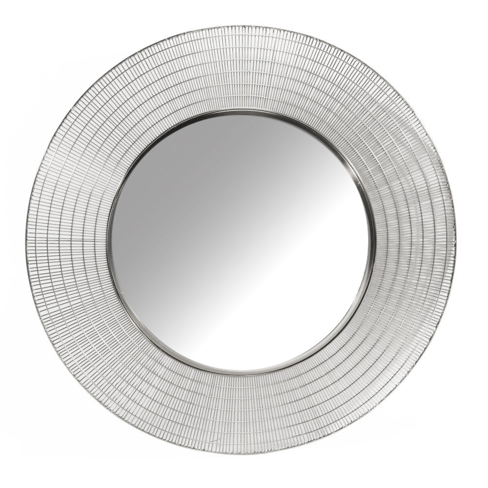 Silver Circular Wall Mirror