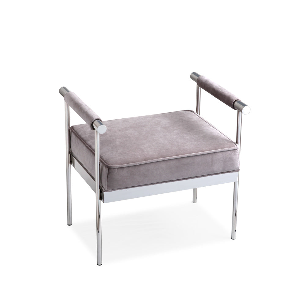 Helen Ottoman: Grey Velvet