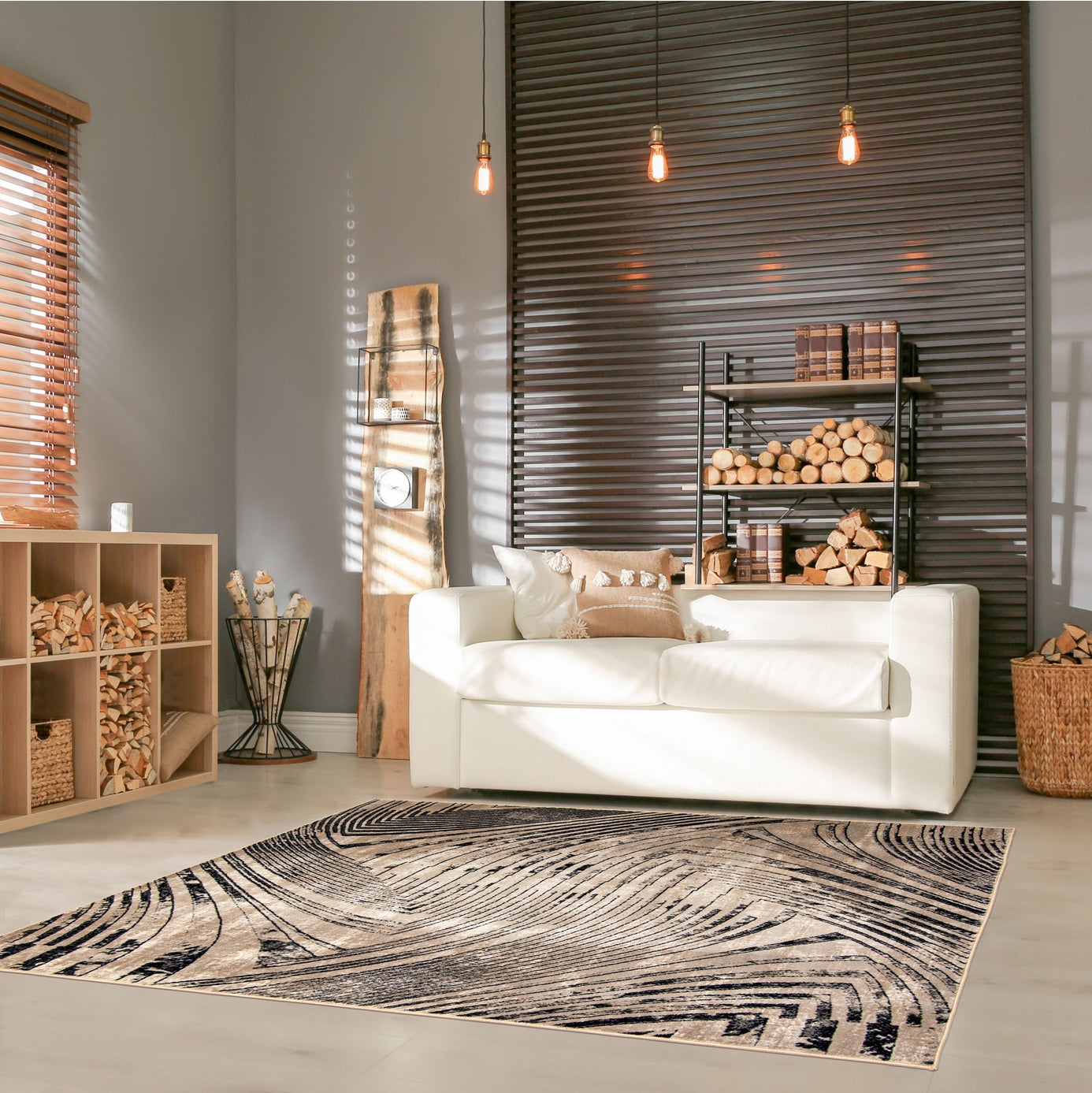 Elka Taupe Area Rug