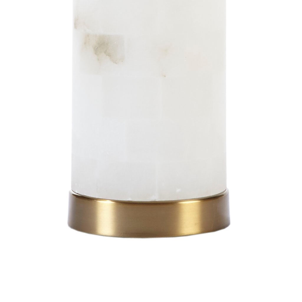 White Alabaster Gold Table Lamp