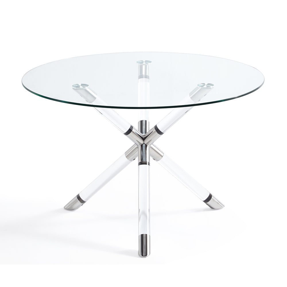 Paletta Dining Table: Silver