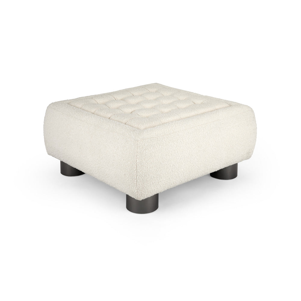 Charli Ottoman: Boucle Fur Fabric