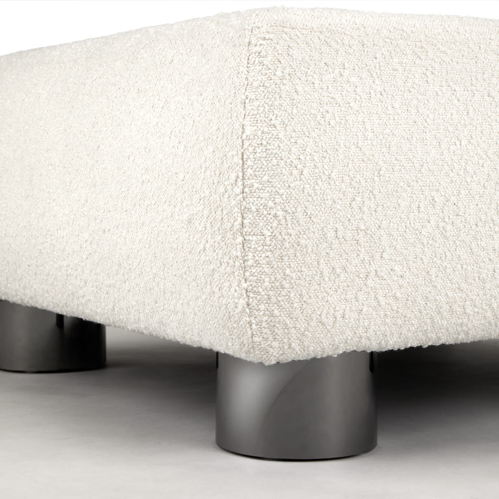 Charli Ottoman: Boucle Fur Fabric