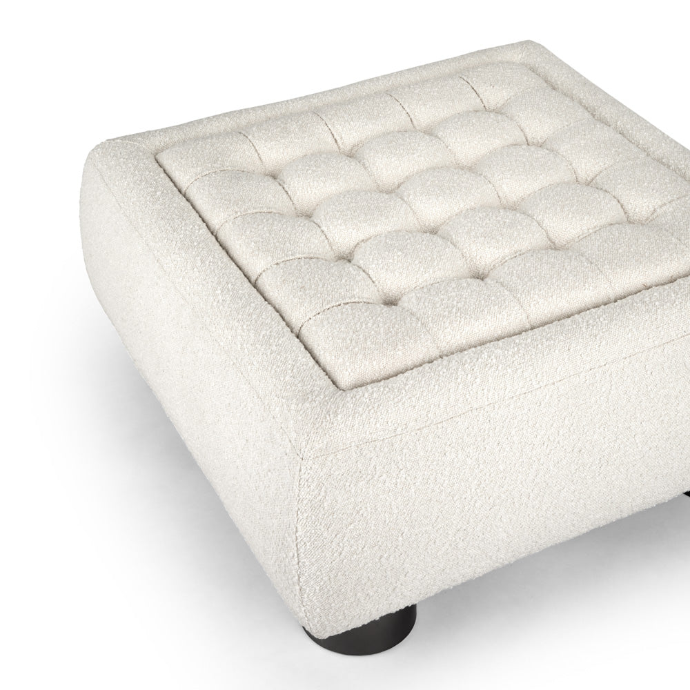 Charli Ottoman: Boucle Fur Fabric