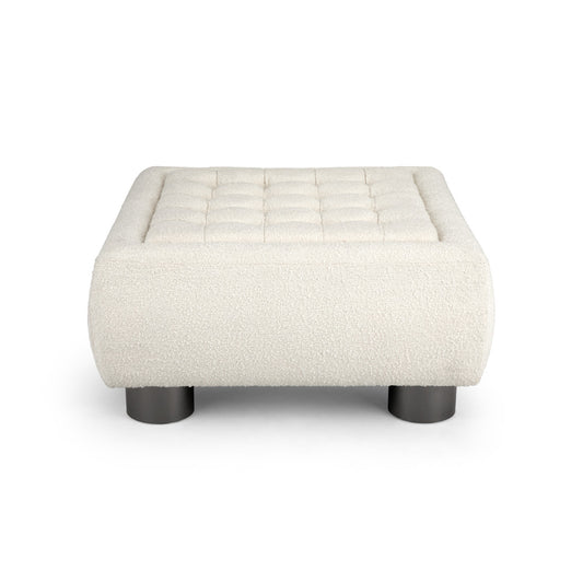 Charli Ottoman: Boucle Fur Fabric