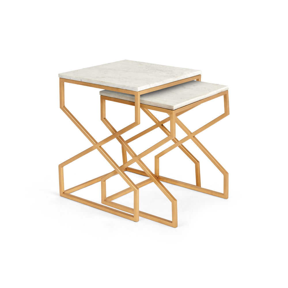 Gold Nesting End Tables (Set of 2)