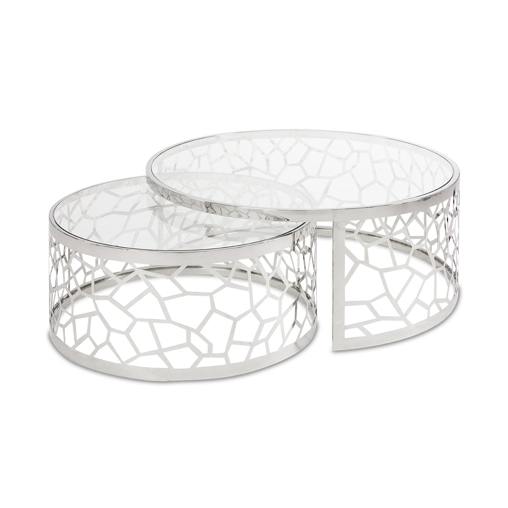 Bloomington Nesting Coffee Tables: Silver