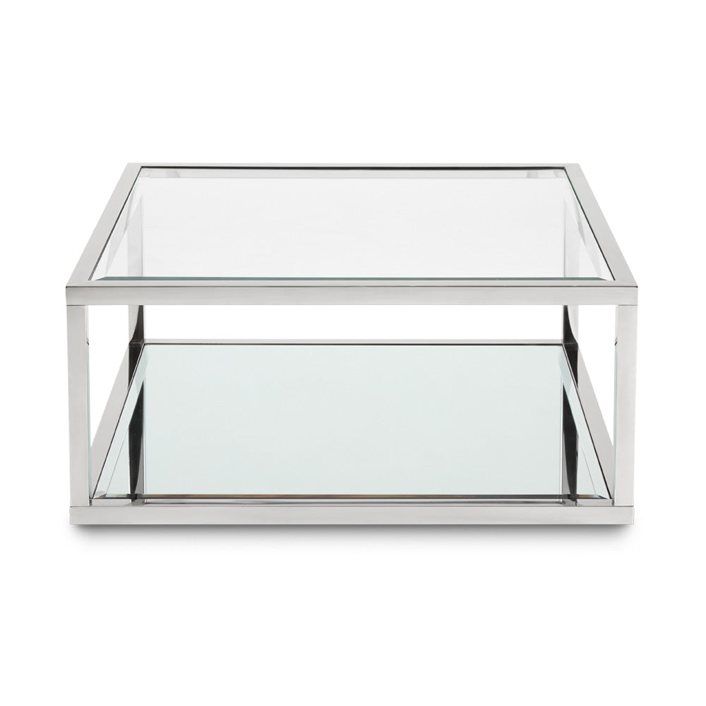 Miami Square Coffee Table: Silver: Condo Size