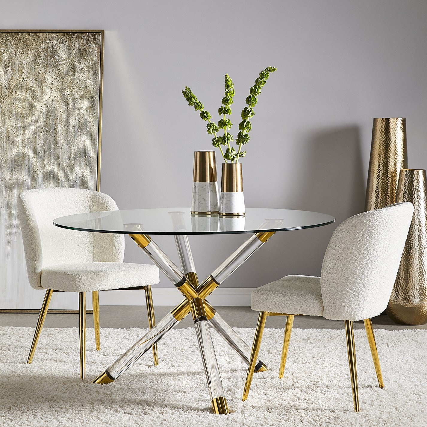 Paletta Dining Table: Gold