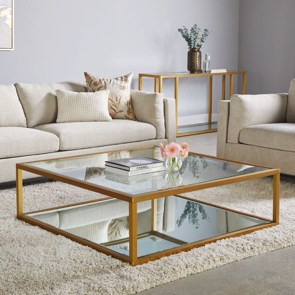 Miami Square Coffee Table: GOLD : Condo Size