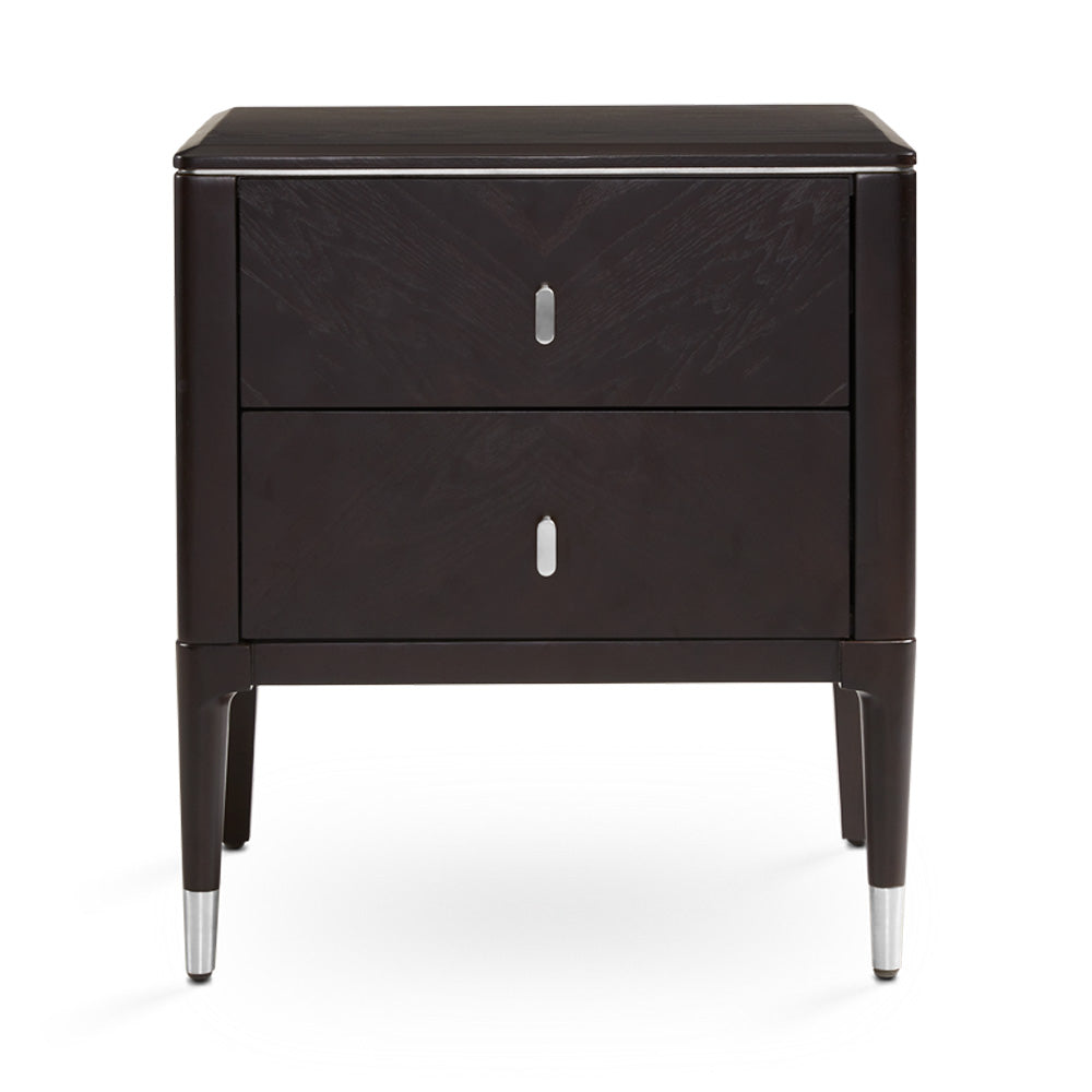 Rees Nightstand: Silver