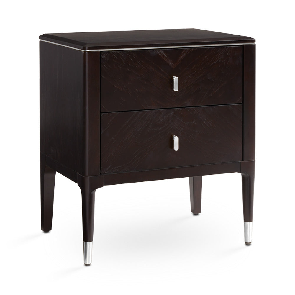 Rees Nightstand: Silver