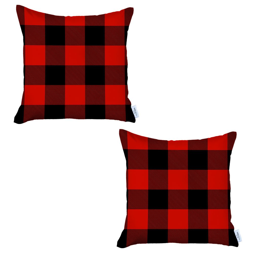 Plaid Printed Throw Pillow Covers (Set of 2)

18x18