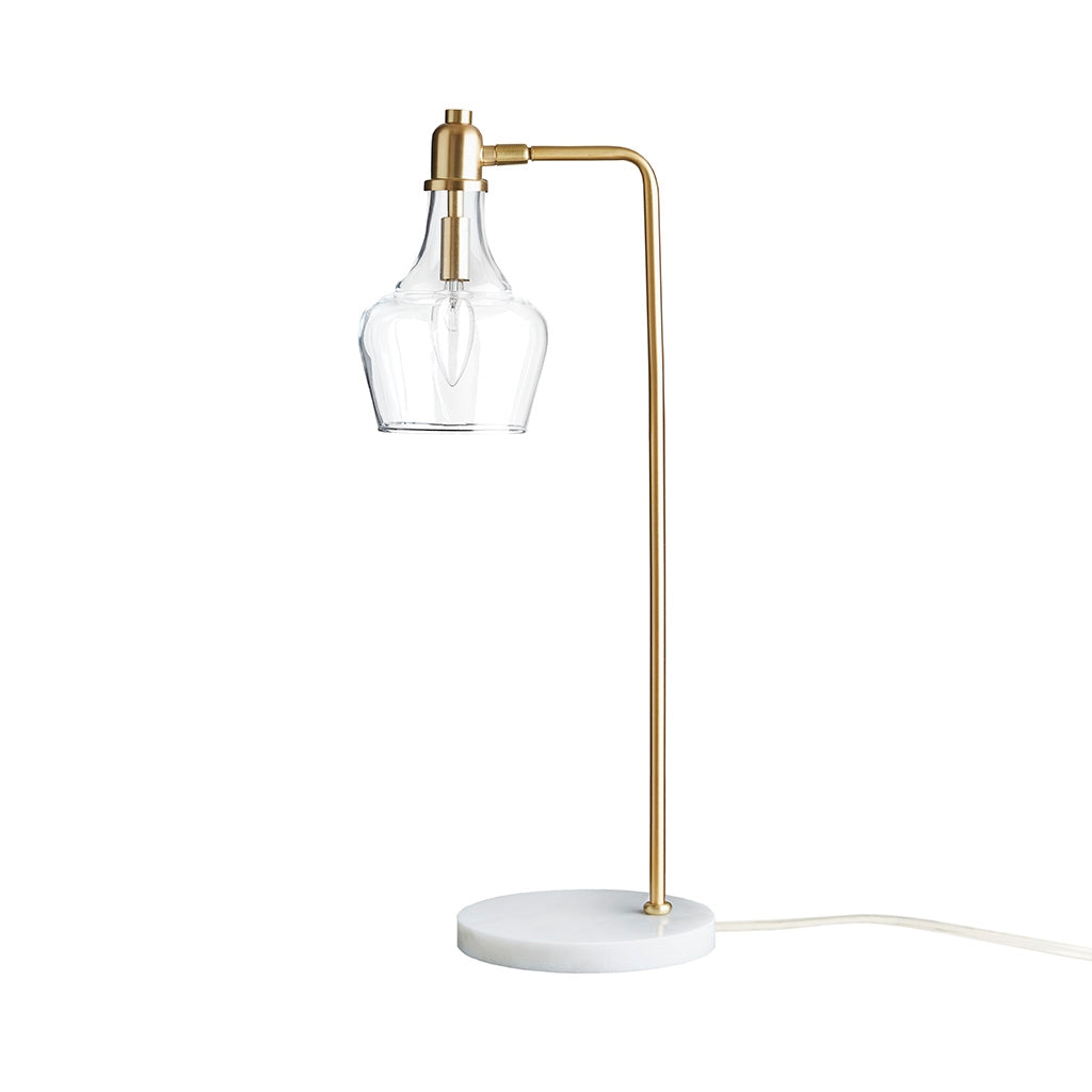 Modern Gold Metal Marble Base Table Lamp