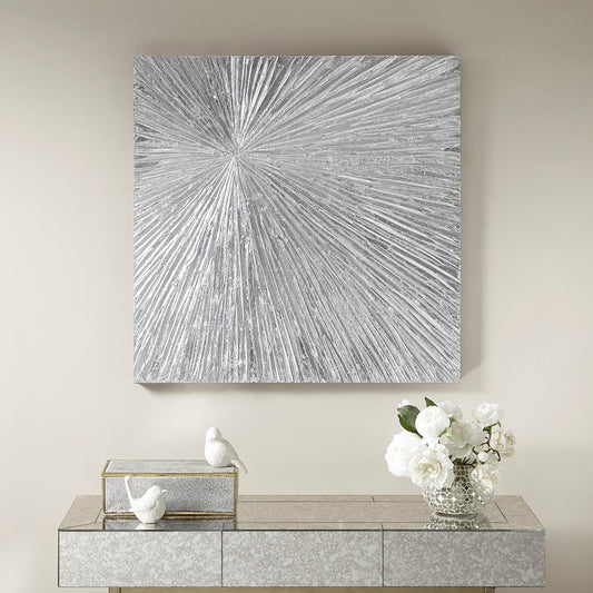 Silver Abstract Wall Art Decor