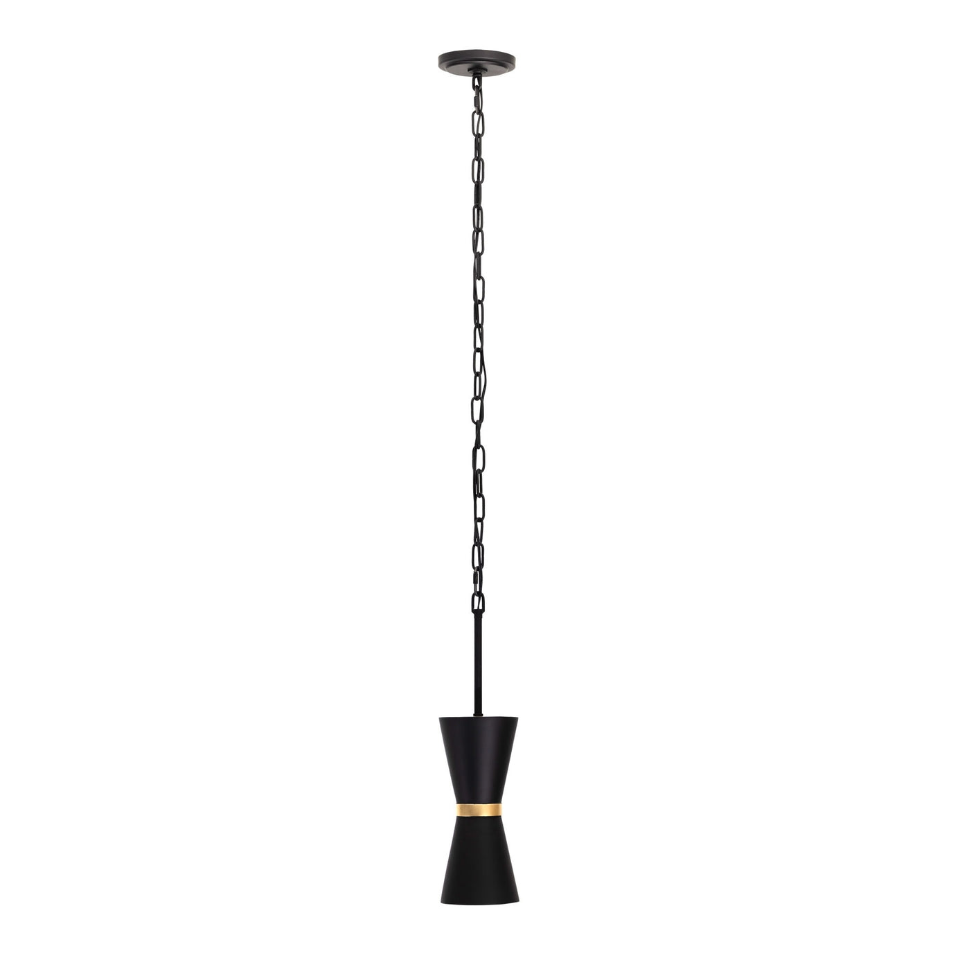 Mad Hatter 1-Lt Mini Pendant Matte Black/French Gold