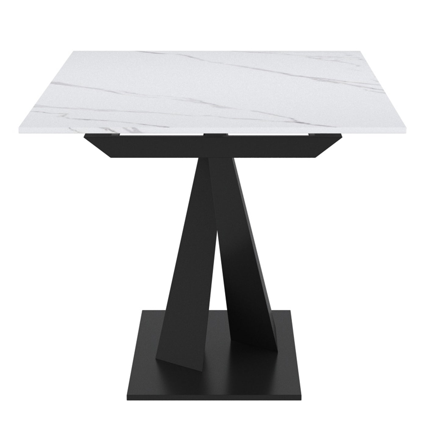 Dining Table w/Extension in White and Black