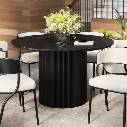 COMING SOON! Jilsa Round Dining Table in Black