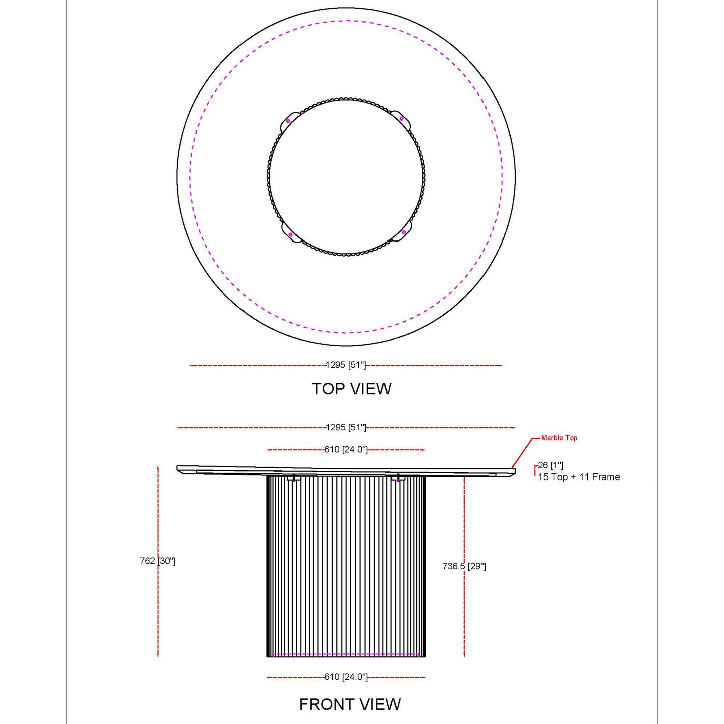 COMING SOON! Jilsa Round Dining Table in Black