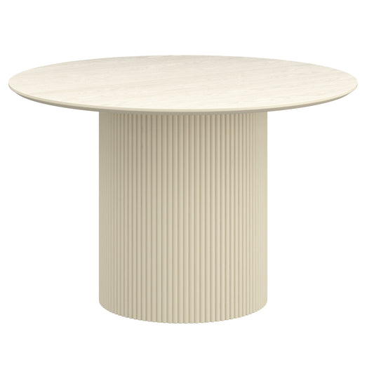 Round Dining Table in Ivory 47.25" Dia. x 30"H