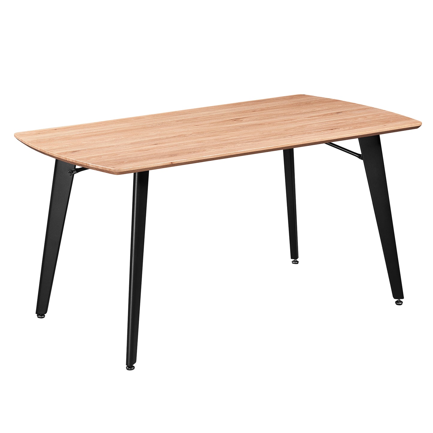 Leon Rectangular Dining Table in Natural and Black