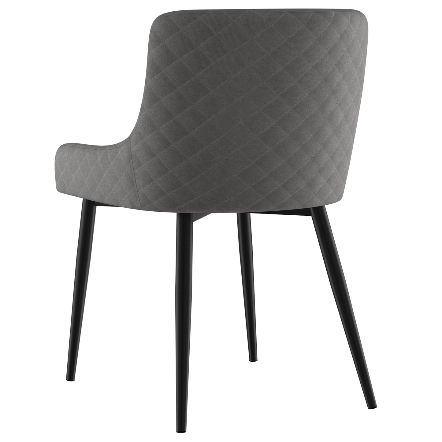 Bianca Side Chair, Set of 2 in Grey and Black Leg