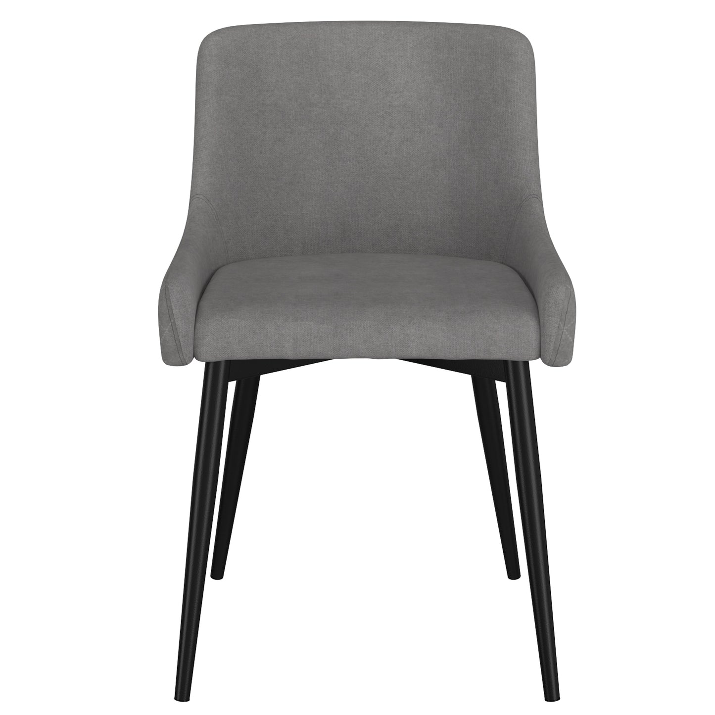 Bianca Side Chair, Set of 2 in Grey and Black Leg