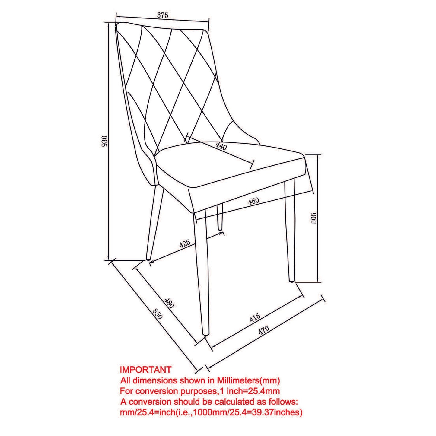 Devo Dining Chair, set of 2, in White and Chrome