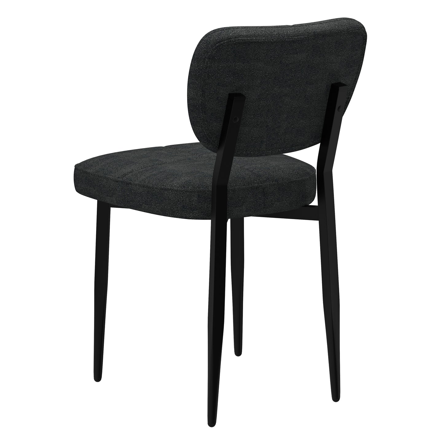 Zeke Dining Chair, Set of 2, in Charcoal and Black