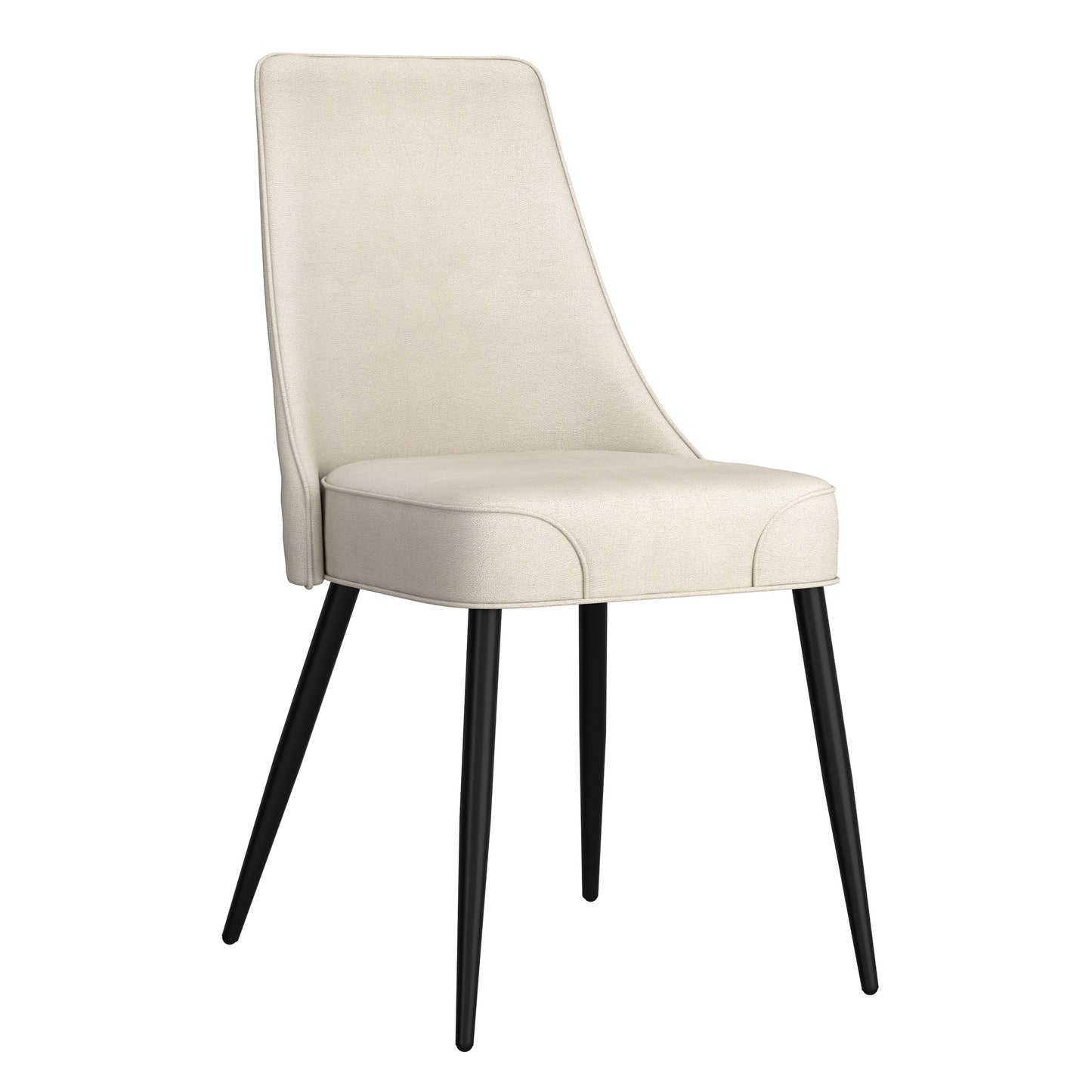 Koda Dining Chair, Fabric, Set of 2 in Beige and Black