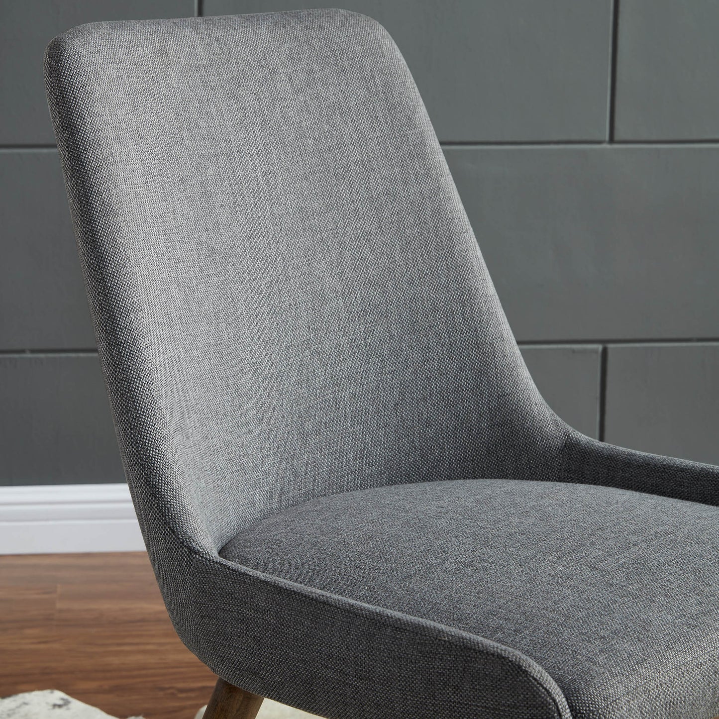 Mia Side Chair, Set of 2 in Dark Grey and Grey Leg