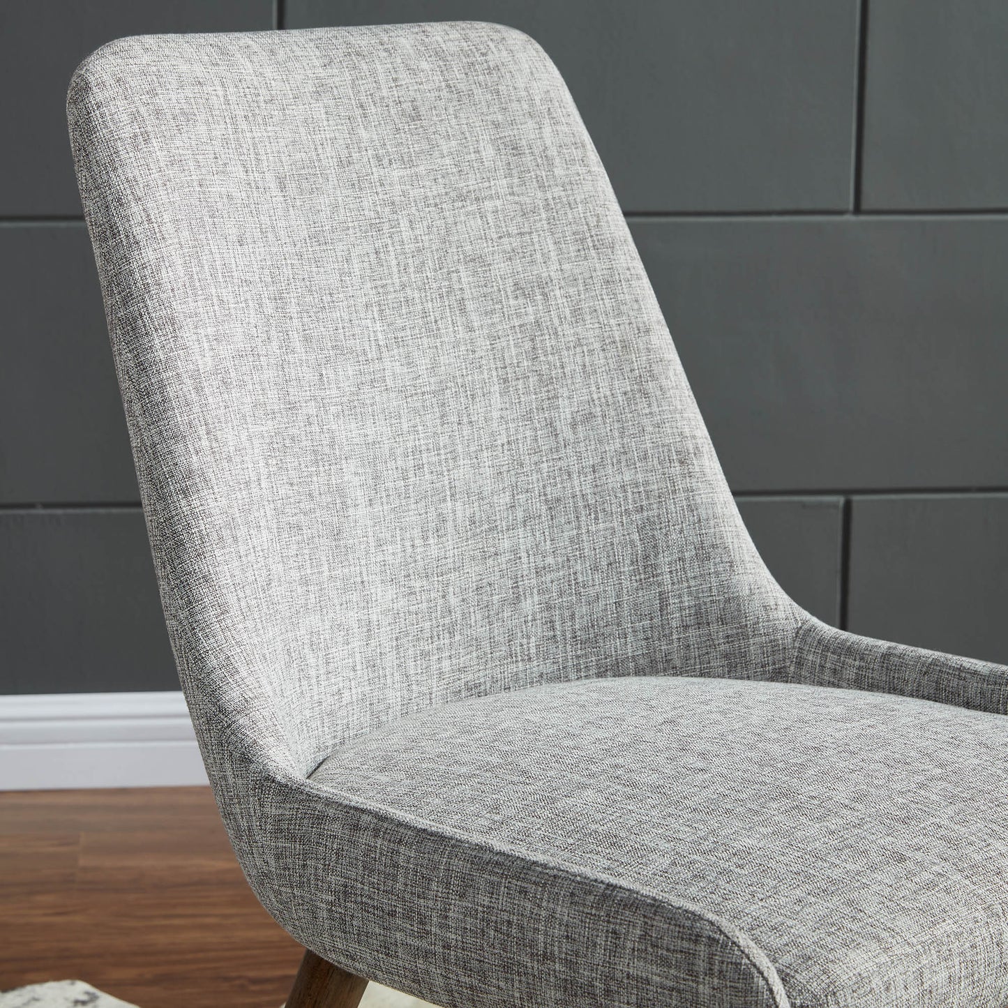 Mia Side Chair, Set of 2 in Light Grey and Grey Leg