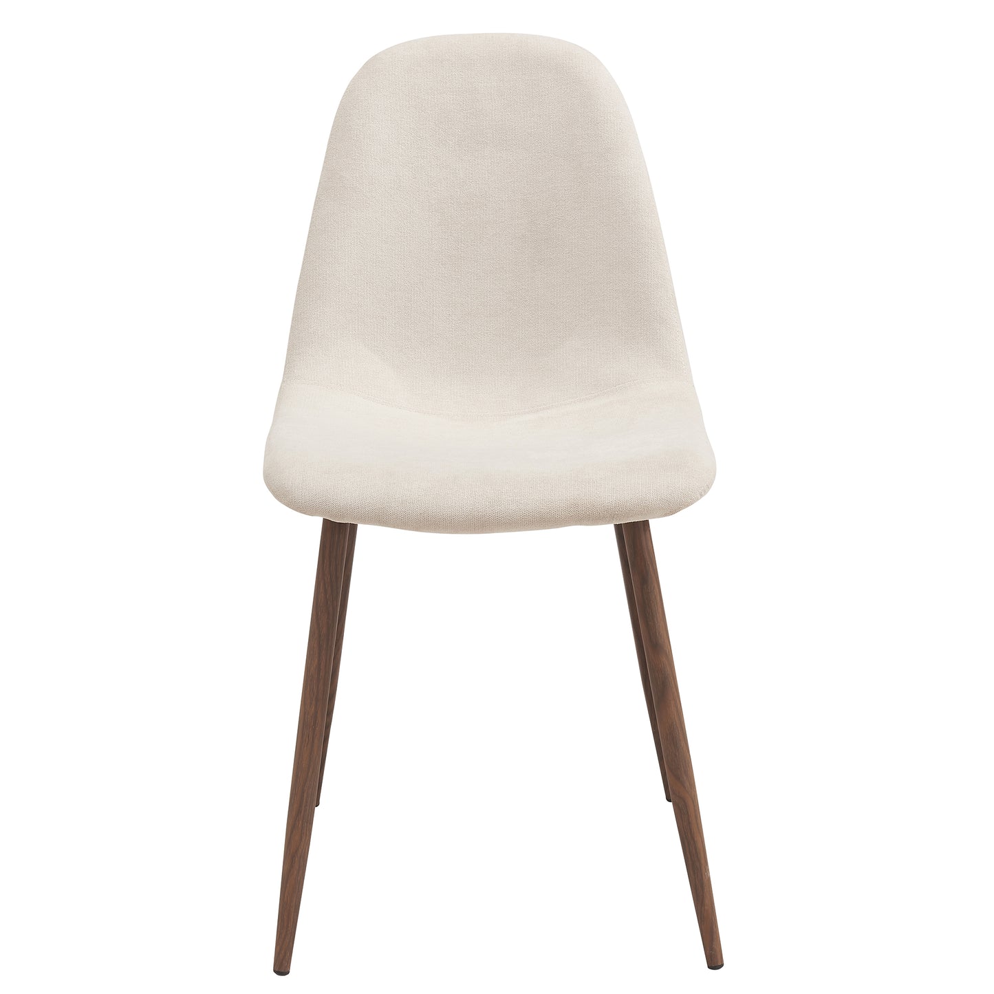 Lyna Dining Chair, [SET OF 4] in Beige and Walnut