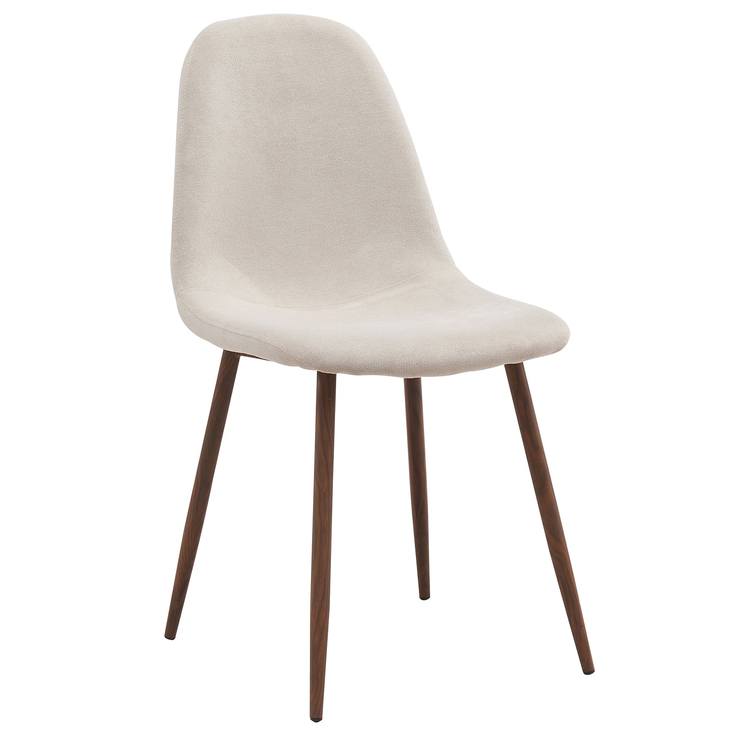 Lyna Dining Chair, [SET OF 4] in Beige and Walnut