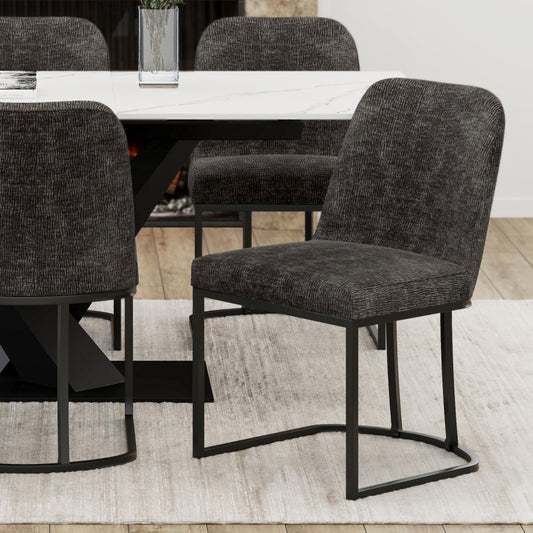 Dario Dining Chair, Set of 2 in Charcoal