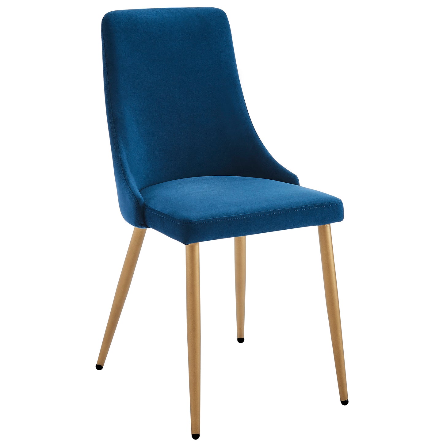 Carmilla Side Chair, Set of 2 in Blue and Aged Gold