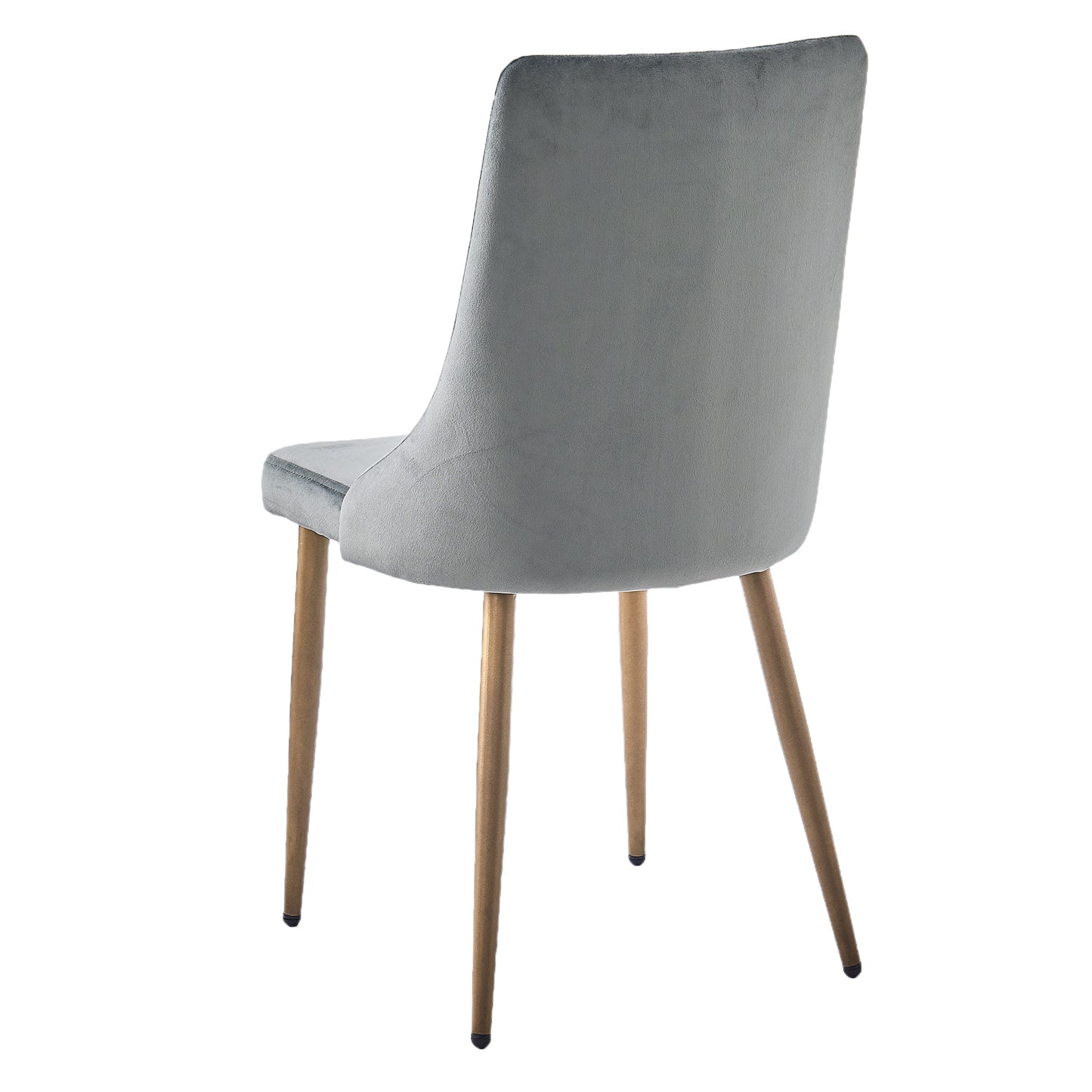 Carmilla Side Chair, Set of 2 in Grey and Aged Gold