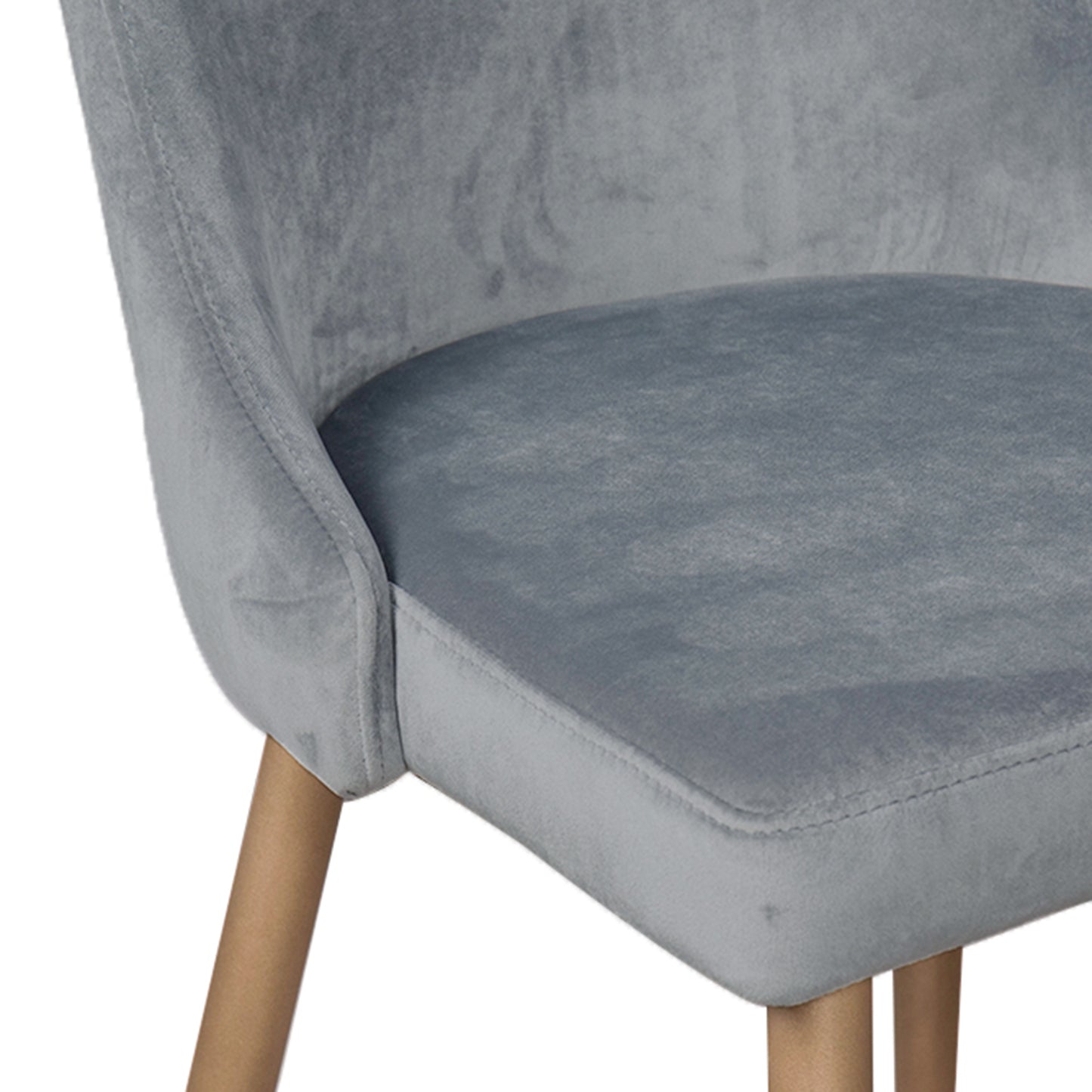 Carmilla Side Chair, Set of 2 in Grey and Aged Gold